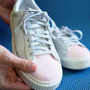 Puma suede platform glam sneaker